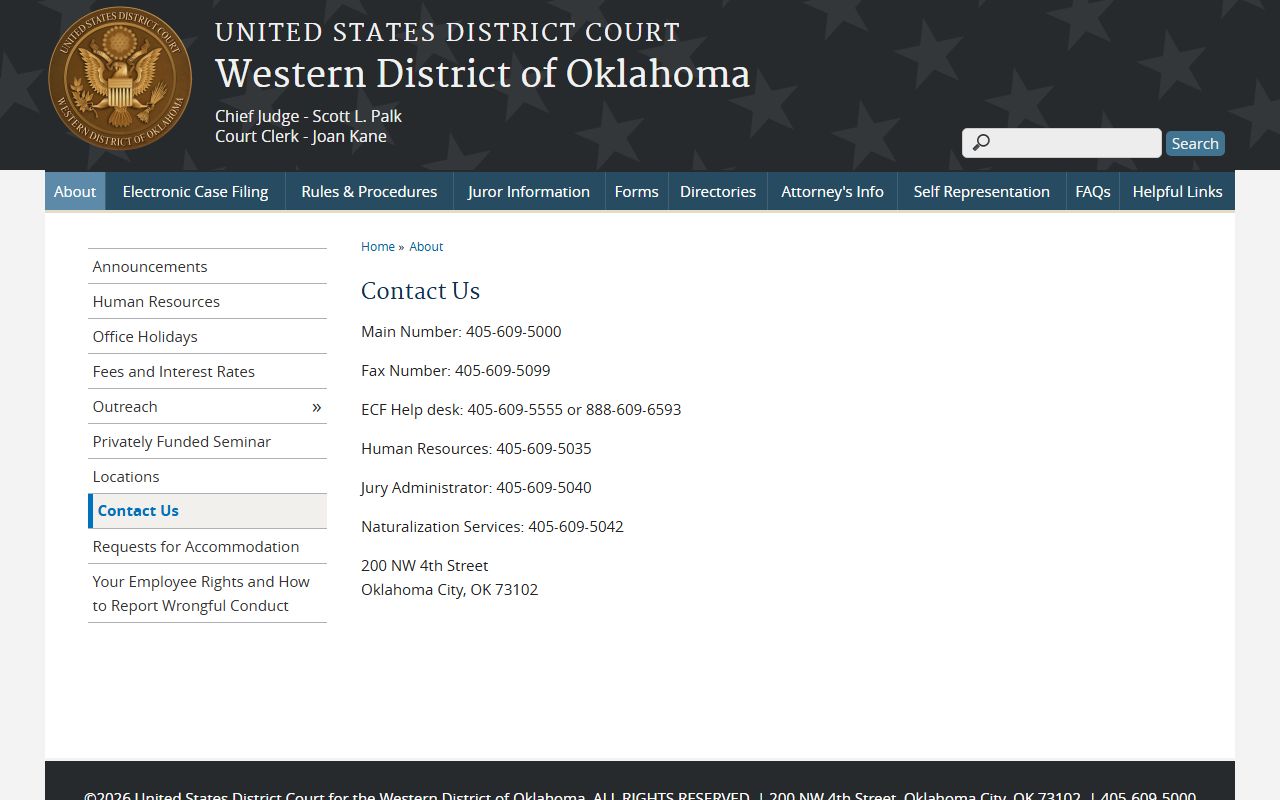 Texas County Court Clerk and Western District court clerk contact