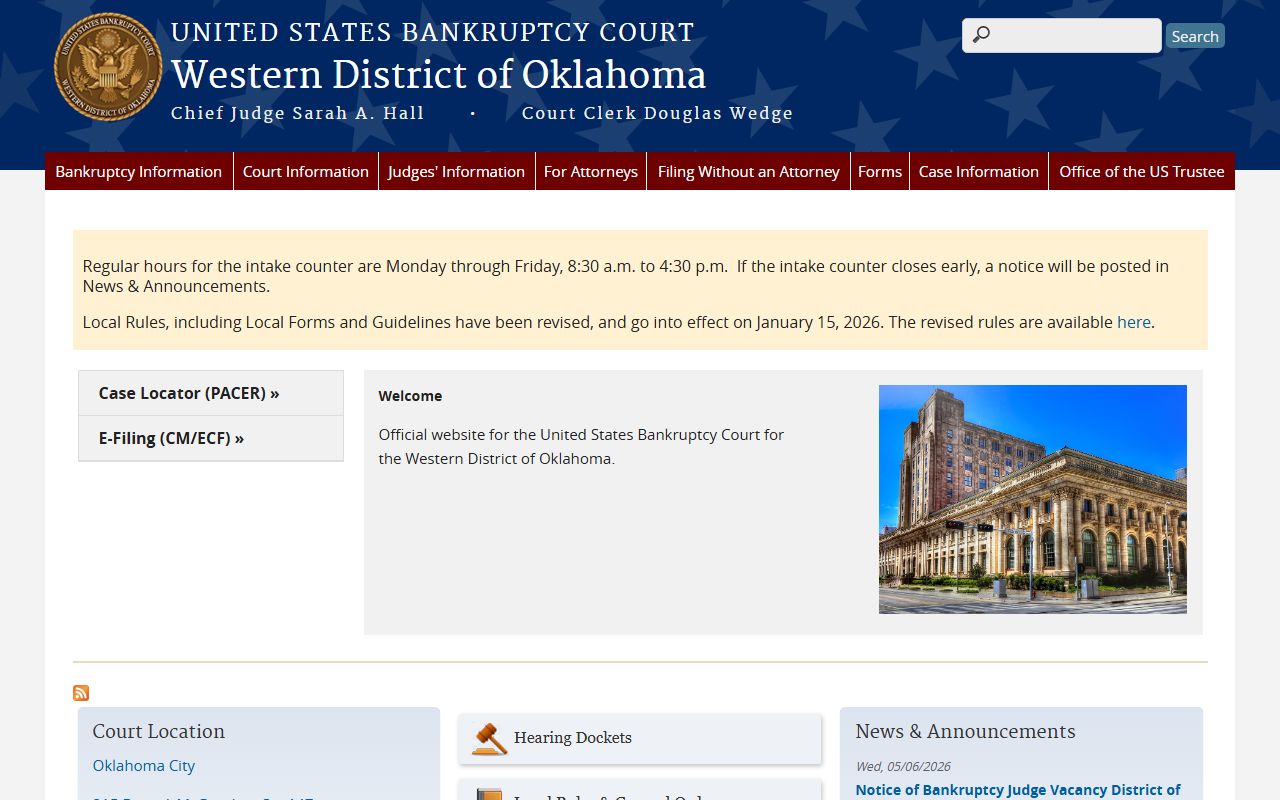 Texas County Court Clerk and federal bankruptcy court clerk