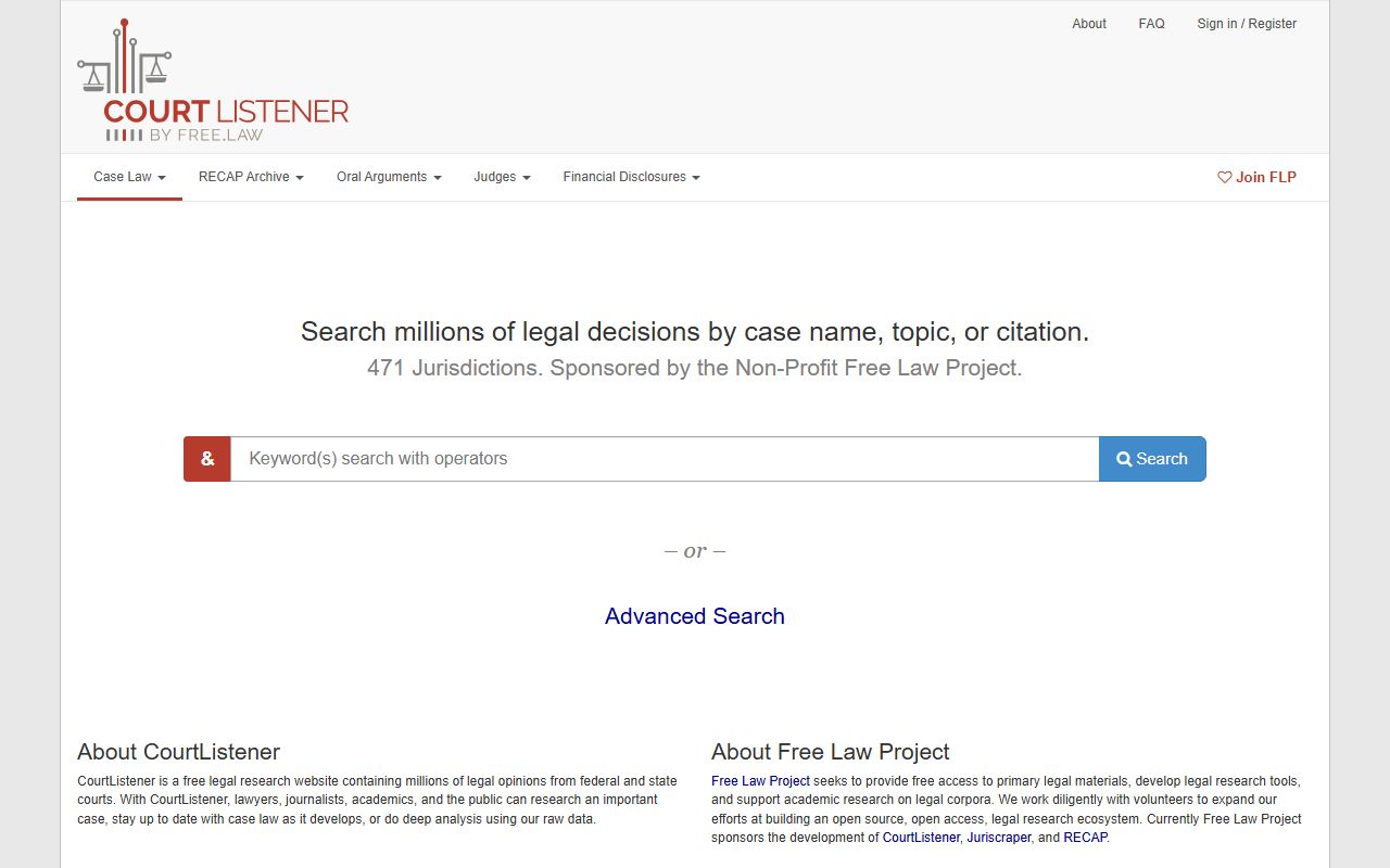 Texas County court records CourtListener federal opinions