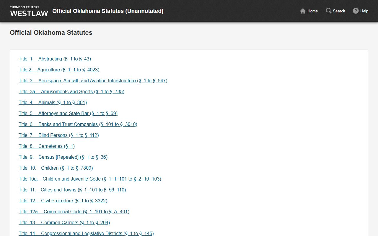 Texas County court records official Oklahoma statutes