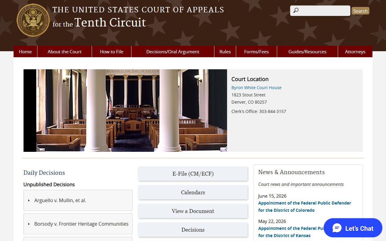 Texas County federal inmate appeals through the Tenth Circuit Court of Appeals
