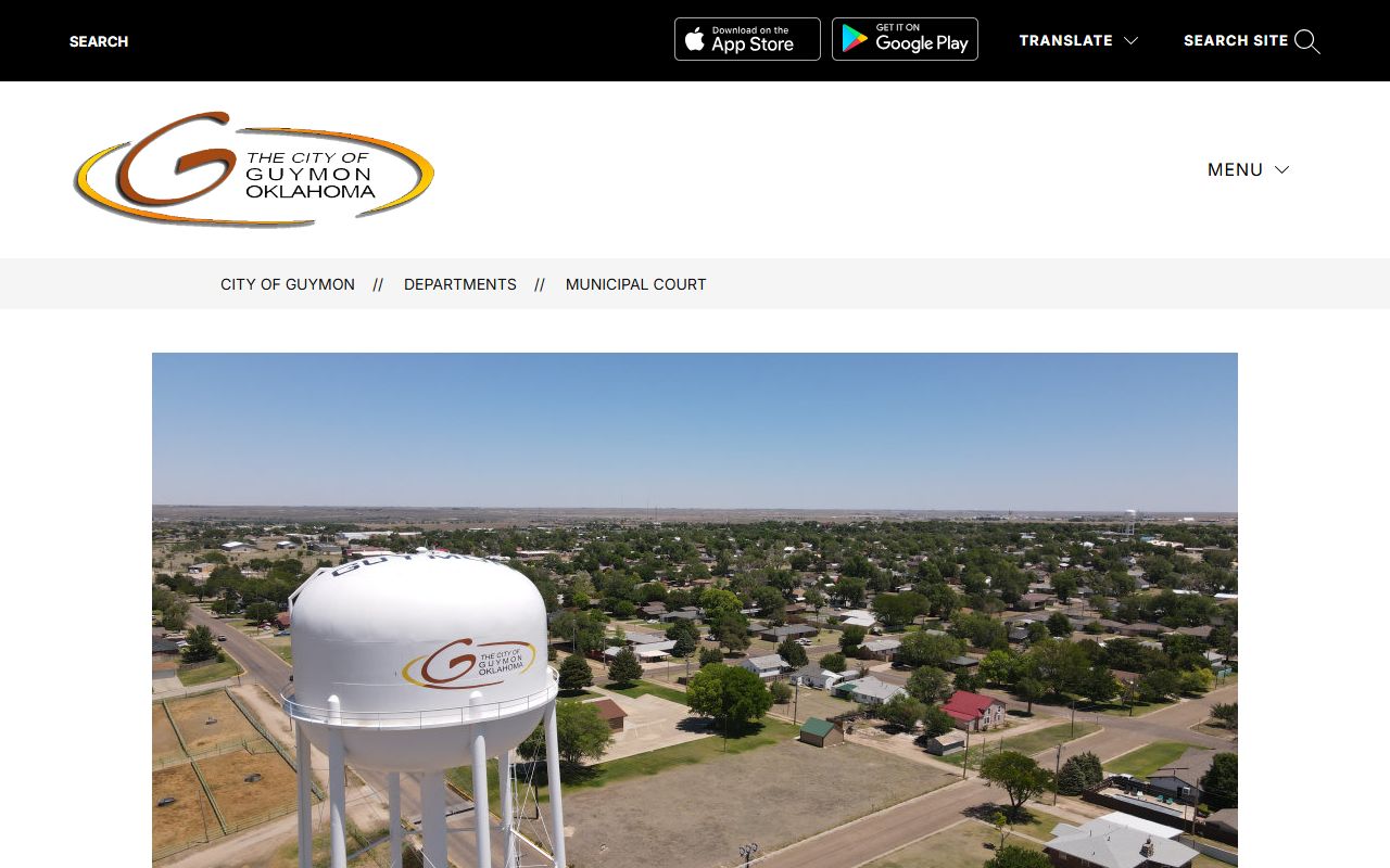 Texas County traffic court records and Guymon Municipal Court page