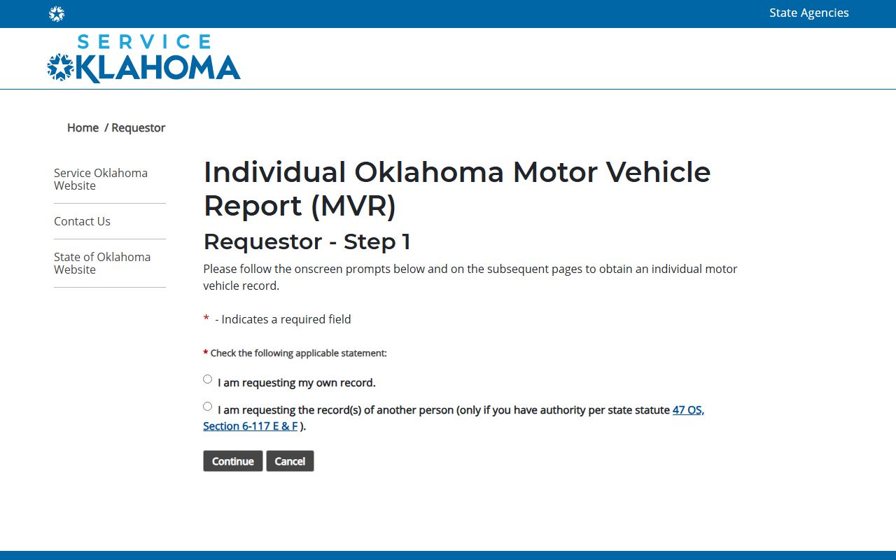 Texas County traffic court records and Service Oklahoma driver record portal